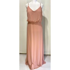 Birdy Grey maxi dress pink bridesmaid minimalist formal wear wedding womens XXL